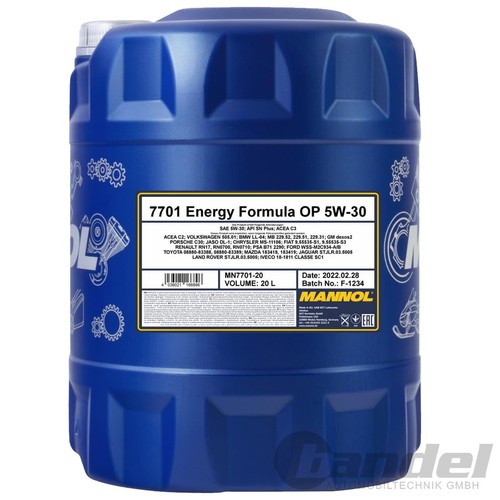 20l motoröl mannol energy - mannol, sae